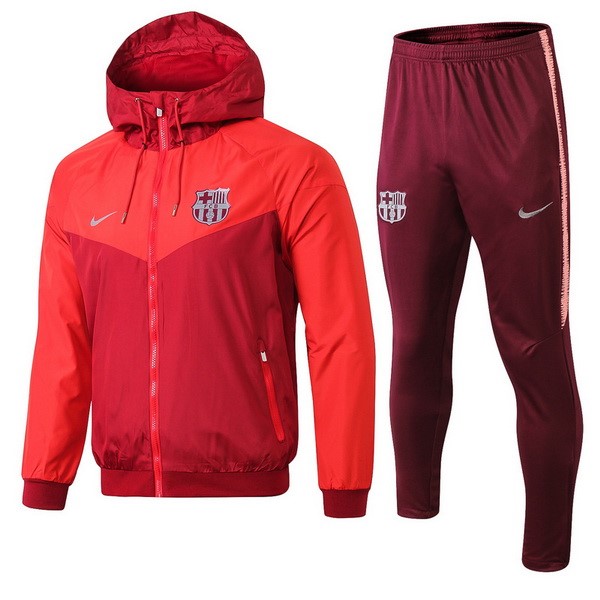 Windjacke Barcelona Komplett Set 2018-19 Rote Fussballtrikots Günstig